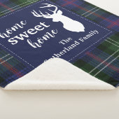 Couverture Sherpa Tartan Clan Sutherland de vacances personnalisées (3/4)
