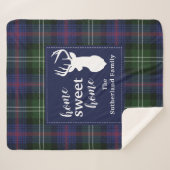 Couverture Sherpa Tartan Clan Sutherland de vacances personnalisées (Devant (Horizontal))