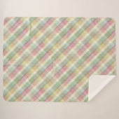 Couverture Sherpa tartan colorée et confortable (Devant (Horizontal))