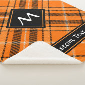Couverture Sherpa Tartan orange d'Halloween (3/4)