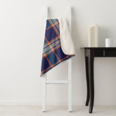 Couverture Sherpa Tartan plaid, texture marine colorée. (En situation)