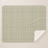 Couverture Sherpa Tartan Sage Classique (Devant (Horizontal))
