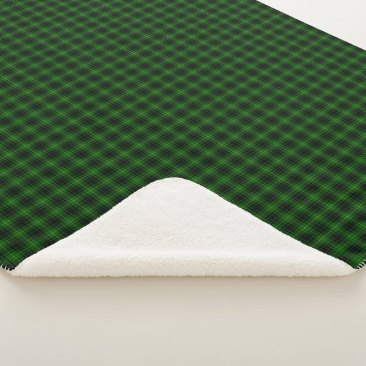 Couverture Sherpa tartan vert écossais MacArthur (3/4)