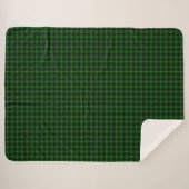 Couverture Sherpa tartan vert écossais MacArthur (Devant (Horizontal))