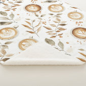 Couverture Sherpa Tasses de café Feuilles (3/4)