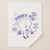 Couverture Sherpa Tasty Retro Porky Pig (Devant)