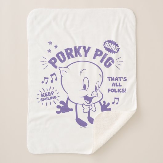 Couverture Sherpa Tasty Retro Porky Pig (Devant)