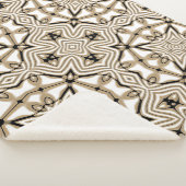 Couverture Sherpa Taupe beige Brown Black White Bohemian Tribe Art (3/4)