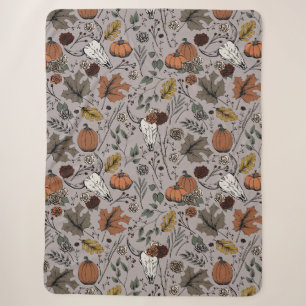 Couverture Sherpa Taupe crâne de la vache de la récolte et de la cor