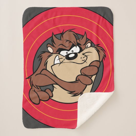 Couverture Sherpa TAZ™ à travers les cercles LOONEY TUNES™ (Devant)