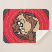Couverture Sherpa TAZ™ à travers les cercles LOONEY TUNES™ (Devant (Horizontal))