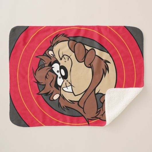 Couverture Sherpa TAZ™ à travers les cercles LOONEY TUNES™ (Devant (Horizontal))