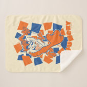 Couverture Sherpa TAZ™ Hungry Smashing Through Checker (Devant (Horizontal))