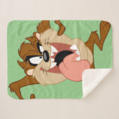 Couverture Sherpa TAZ™ | Sticking Out Sa Langue (Devant (Horizontal))