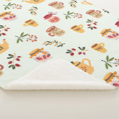 Couverture Sherpa Tea Time Motif sans faille (3/4)