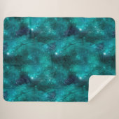 Couverture Sherpa Teal Galaxy Series Design 8 (Devant (Horizontal))
