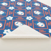 Couverture Sherpa Ted Lasso | Motif de diamant face et balle (3/4)