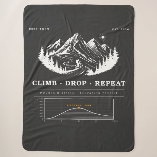 Couverture Sherpa Tee de VTT Climb Drop Repeat (Devant)