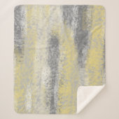 Couverture Sherpa teintes douces Abstraites gris jaune (Devant)