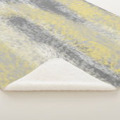 Couverture Sherpa teintes douces Abstraites gris jaune (3/4)