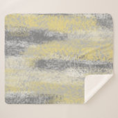 Couverture Sherpa teintes douces Abstraites gris jaune (Devant (Horizontal))