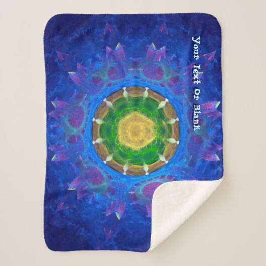 Couverture Sherpa Teinture à tarte bleu-vert (Devant)