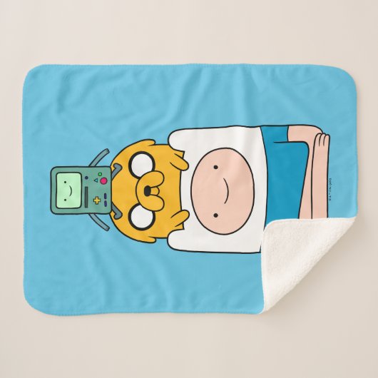 Couverture Sherpa Temps d'aventure | BMO, Jake & Finn (Devant (Horizontal))