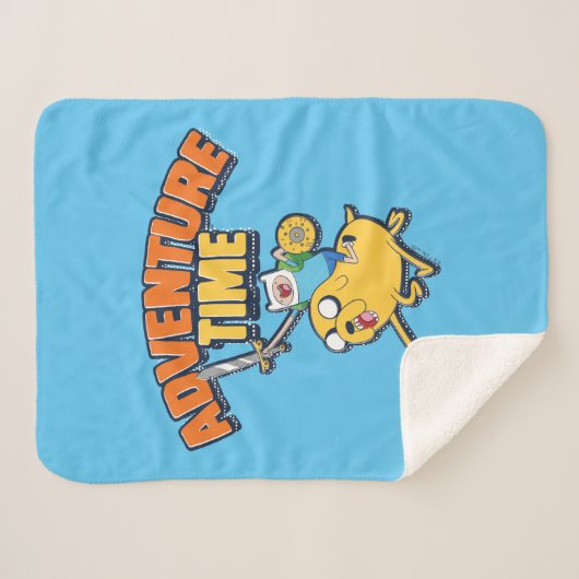 Couverture Sherpa Temps d'aventure | Finn Riding Jake (Devant (Horizontal))