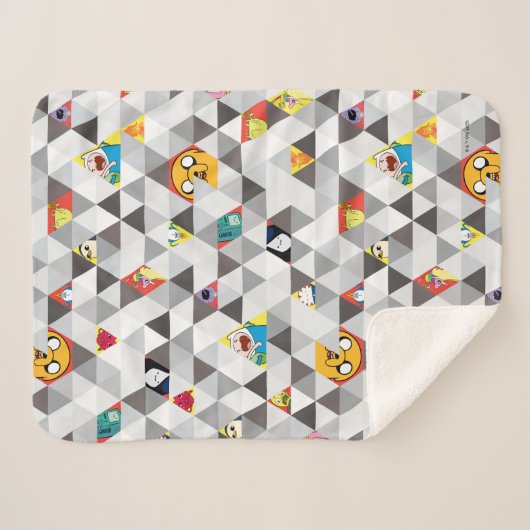 Couverture Sherpa Temps d'aventure | Motif de caractères triangulair (Devant (Horizontal))