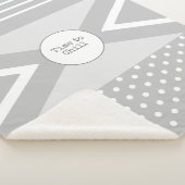 Couverture Sherpa Temps pour refroidir gris et blanc (3/4)