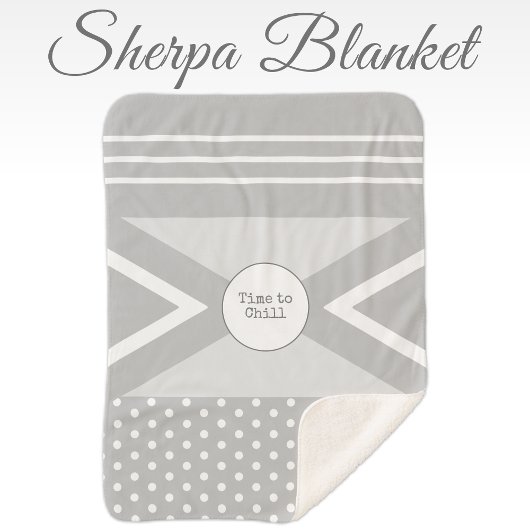 Couverture Sherpa Temps pour refroidir gris et blanc