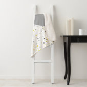 Couverture Sherpa Tendance gris-jaune Terrazzo (En situation)