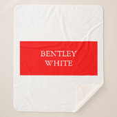 Couverture Sherpa Tendance Rouge Blanc Style Simple Simple Plaque Vo (Devant)