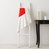 Couverture Sherpa Tendance Rouge Blanc Style Simple Simple Plaque Vo (En situation)