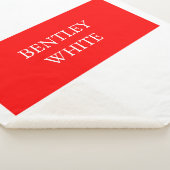 Couverture Sherpa Tendance Rouge Blanc Style Simple Simple Plaque Vo (3/4)