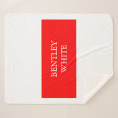 Couverture Sherpa Tendance Rouge Blanc Style Simple Simple Plaque Vo (Devant (Horizontal))