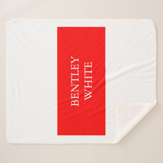 Couverture Sherpa Tendance Rouge Blanc Style Simple Simple Plaque Vo (Devant (Horizontal))