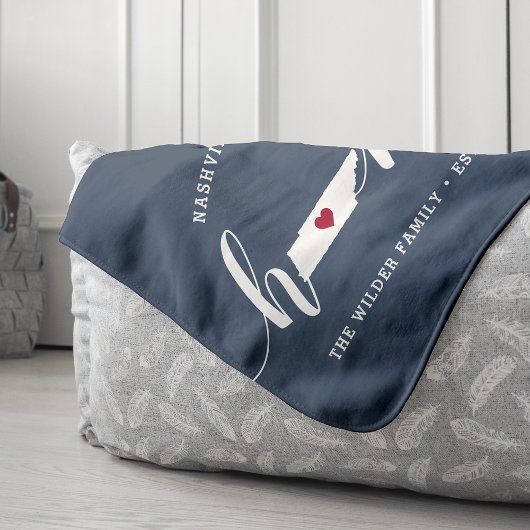 Couverture Sherpa Tennessee Home State Personnalisé