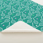 Couverture Sherpa Tennis Racket Motif Green (3/4)
