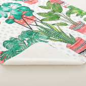 Couverture Sherpa Terra cotta Pots Aquarelle Maison Plantes sans cou (3/4)