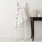 Couverture Sherpa Terracotta bow happy new year name year boho retro (En situation)