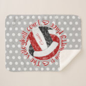 Couverture Sherpa terrain de volley-ball de black rouge joyeux mantr (Devant (Horizontal))