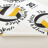 Couverture Sherpa terrain de volley-ball en or noir joyeux typograph (3/4)