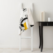 Couverture Sherpa terrain de volley-ball en or noir joyeux typograph (En situation)