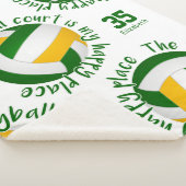 Couverture Sherpa terrain de volley-ball en or vert bonne typographi (3/4)