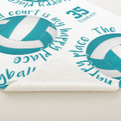 Couverture Sherpa terrain de volley-ball filles heureux endroit gris (3/4)