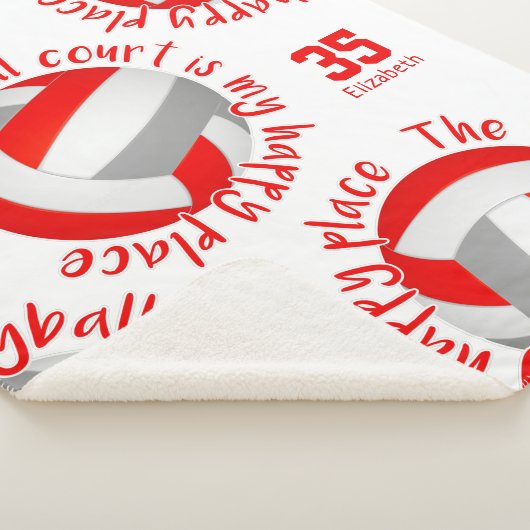Couverture Sherpa terrain de volley-ball gris rouge bonne typographi (3/4)