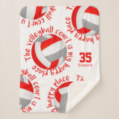 Couverture Sherpa terrain de volley-ball gris rouge bonne typographi (Devant)