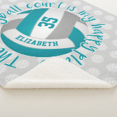 Couverture Sherpa terrain de volley-ball gris turquoise (3/4)