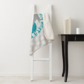 Couverture Sherpa terrain de volley-ball gris turquoise (En situation)